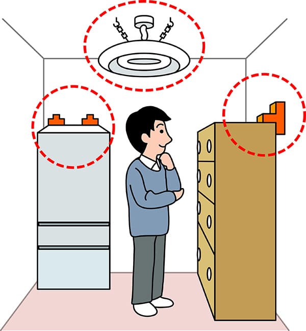 重い物や割れ物を低い位置に収納するという基本も忘れてはなりません