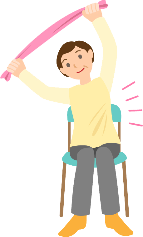 椅子に座ったままでも行える低負荷の運動