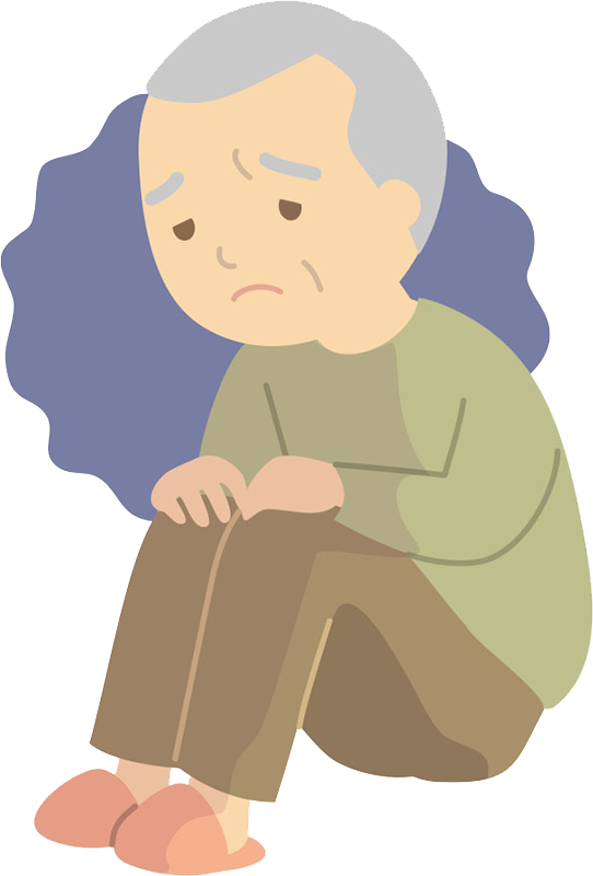 高齢者に起こりやすい廃用性萎縮の例