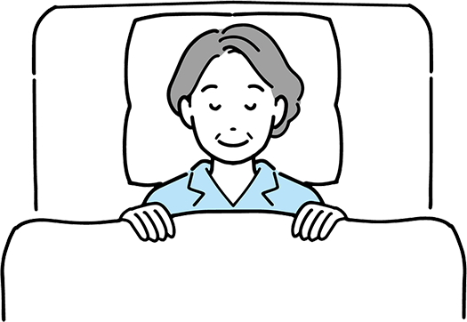 日中もベッドや布団で過ごす時間が長くなっている