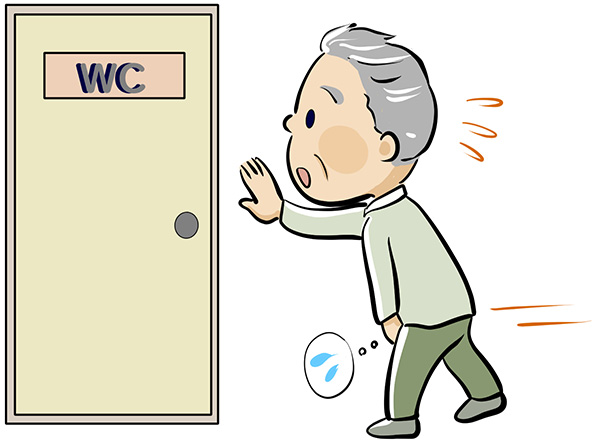 男性にも特有の尿漏れがあります
