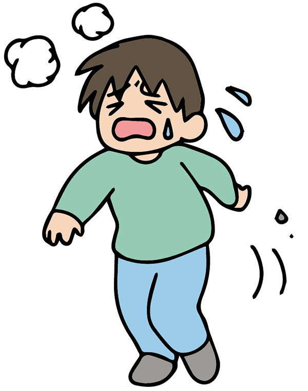 階段を上がるだけで息が切れる